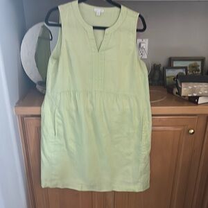 J. Jill Light Green Linen Top